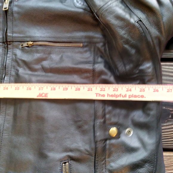 M-BOSS Black Premium Leather Conceal Carry Armored Motorcycle Jacket Lined XL - Picture 3 of 16